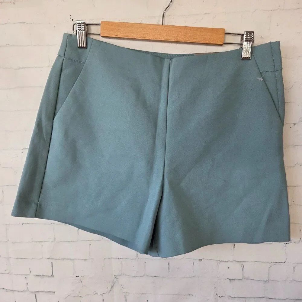 Maurices Chino Flat Front Shorts Size 11 /12 Blue Stretch Cotton 4" Inch NEW
